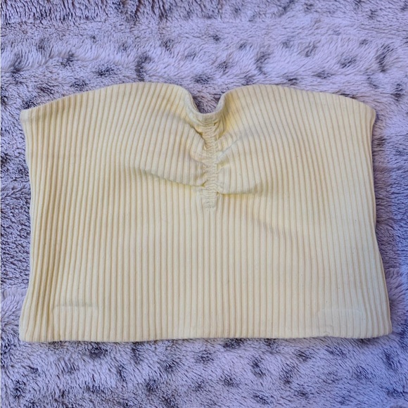 Light (almost pastel) yellow Wilfred tube top - Picture 2 of 4